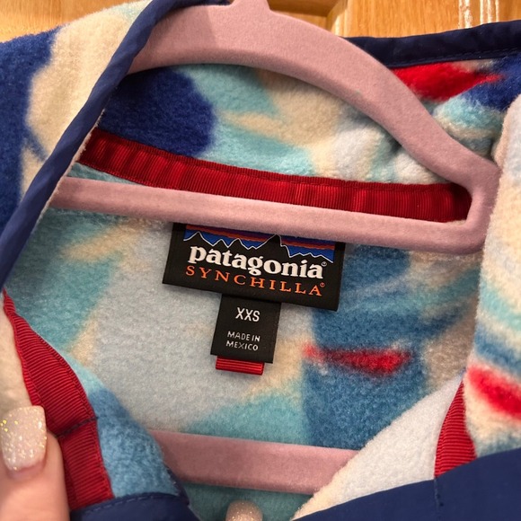 Patagonia Synchilla Fleece Pullover XXS Tropical Leaves Print Womens - Picture 8 of 8